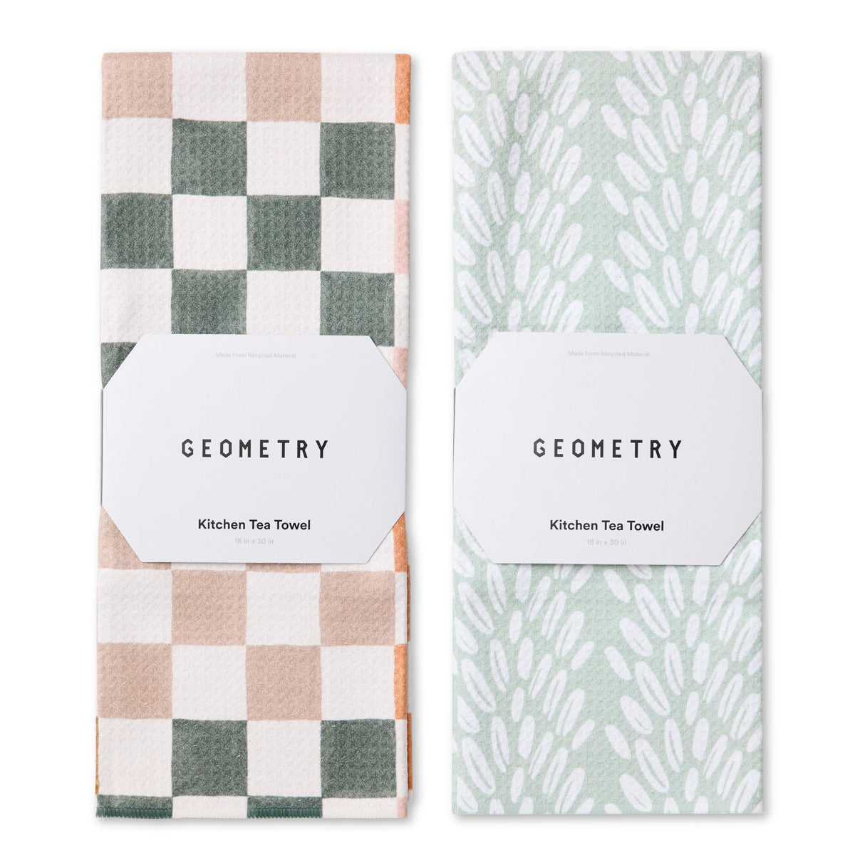 GEOMETRY Kitchen Dish Cloths - Quick Dry Dishcloths for Kitchen - Premium Dish Rags with Geoweave - 3-Pieces Autumn Checkers