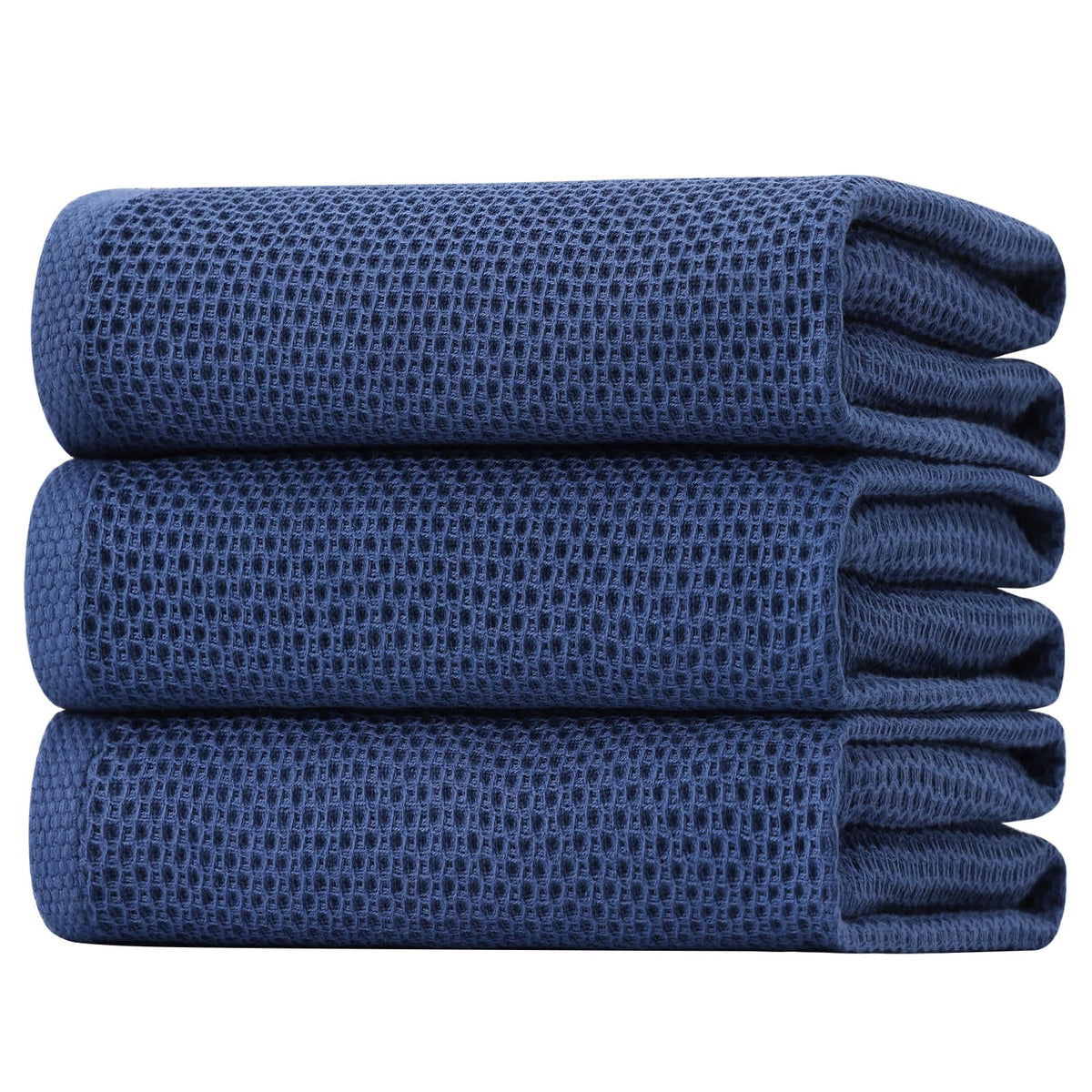 Homaxy 100% Cotton Waffle Weave Kitchen Dish Cloths, 4-Pack, Dark Grey