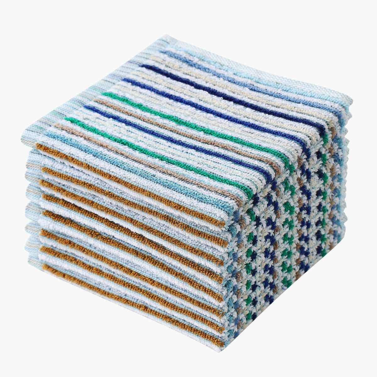 Oeleky Kitchen Dishcloths for Washing Dishes, Ultra Absorbent Dish Rags, Cotton Cleaning Cloths Pack of 8, 12x12 Inches (multi-1, 12x12 inch)