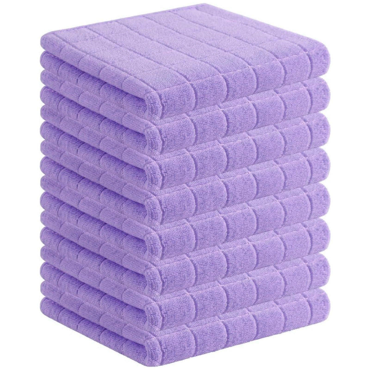 Homaxy 100% Cotton Terry Kitchen Dish Cloths, 6 Pack, Navy Blue