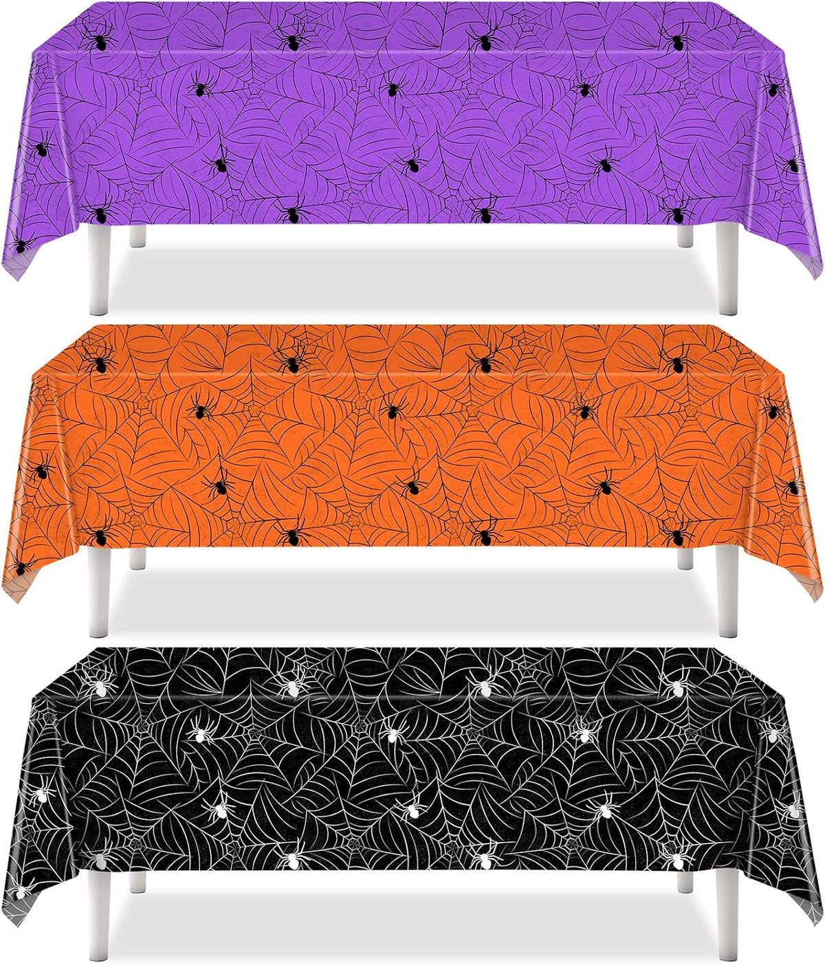 3 Pack Halloween Tablecloth Rectangular Table Halloween Party Decorations