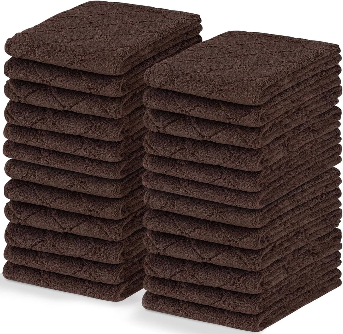 Homaxy 12 Pack Super Soft & Absorbent Dish Cloths, 10" x 10", Grey
