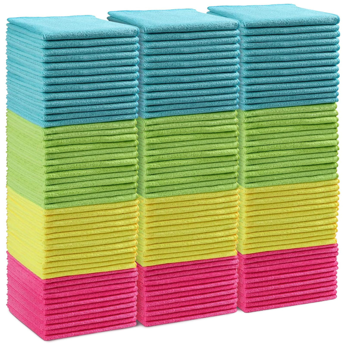 HOMEXCEL 12PK Microfiber Cleaning Cloth, Cleaning Rag for Home, 11.5x11.5in