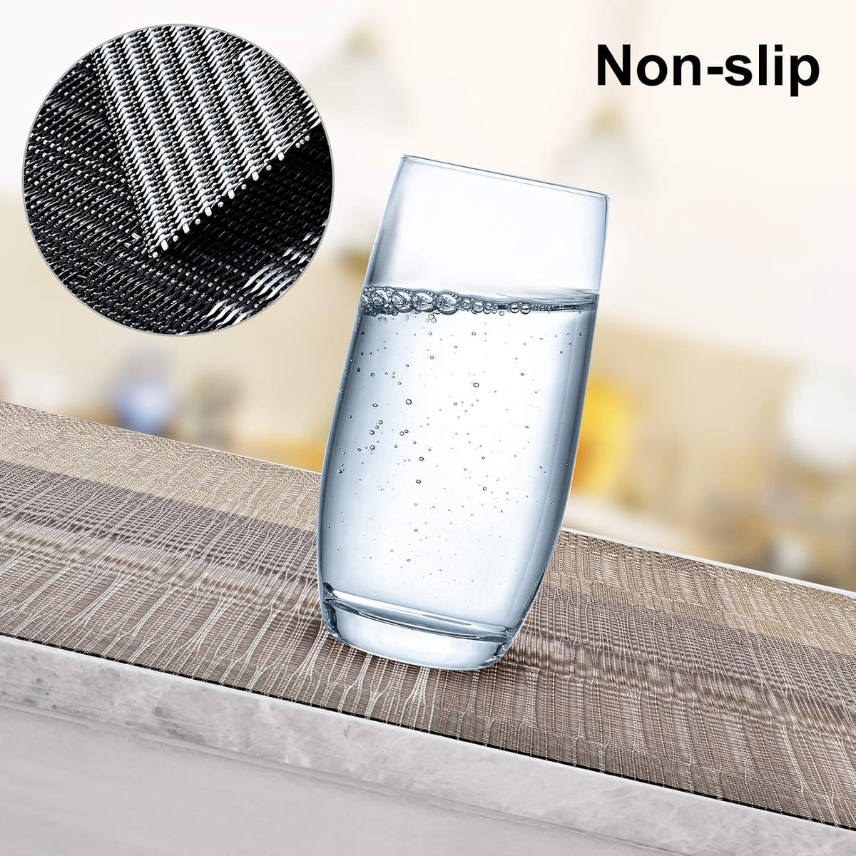Aofmee Placemats, Placemats Set of 6, Heat Resistant Place Mats, Washable PVC Table Mats, Woven Vinyl Plastic Placemats for Dining Table, Non-Slip Stain Resistant Kitchen Table Placemats Easy to Clean