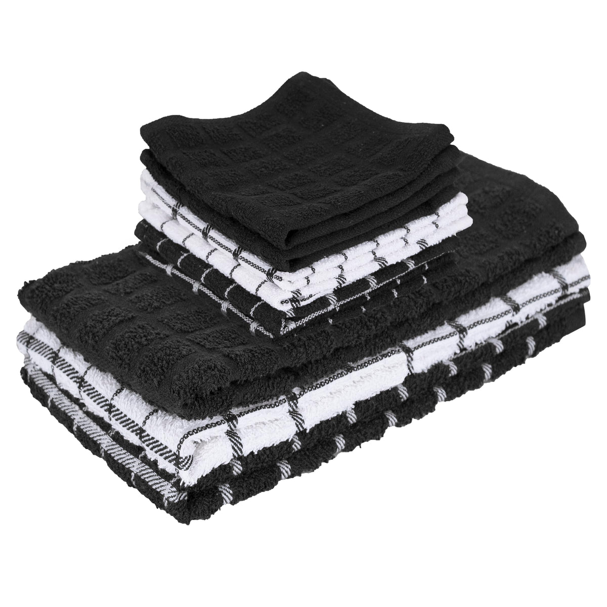 Ritz Premium 100% Cotton Terry Check Kitchen Dish Cloths - Highly Absorbent, Super Soft, Long-Lasting, 12"x12", 6-Pack, Federal Blue