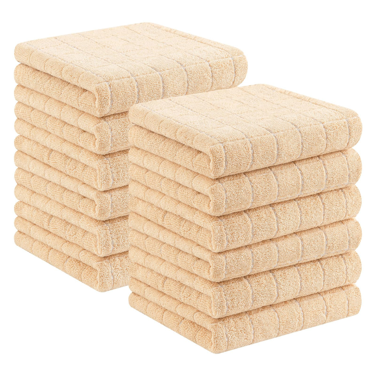 Homaxy 100% Cotton Terry Kitchen Dish Cloths, 6 Pack, Navy Blue