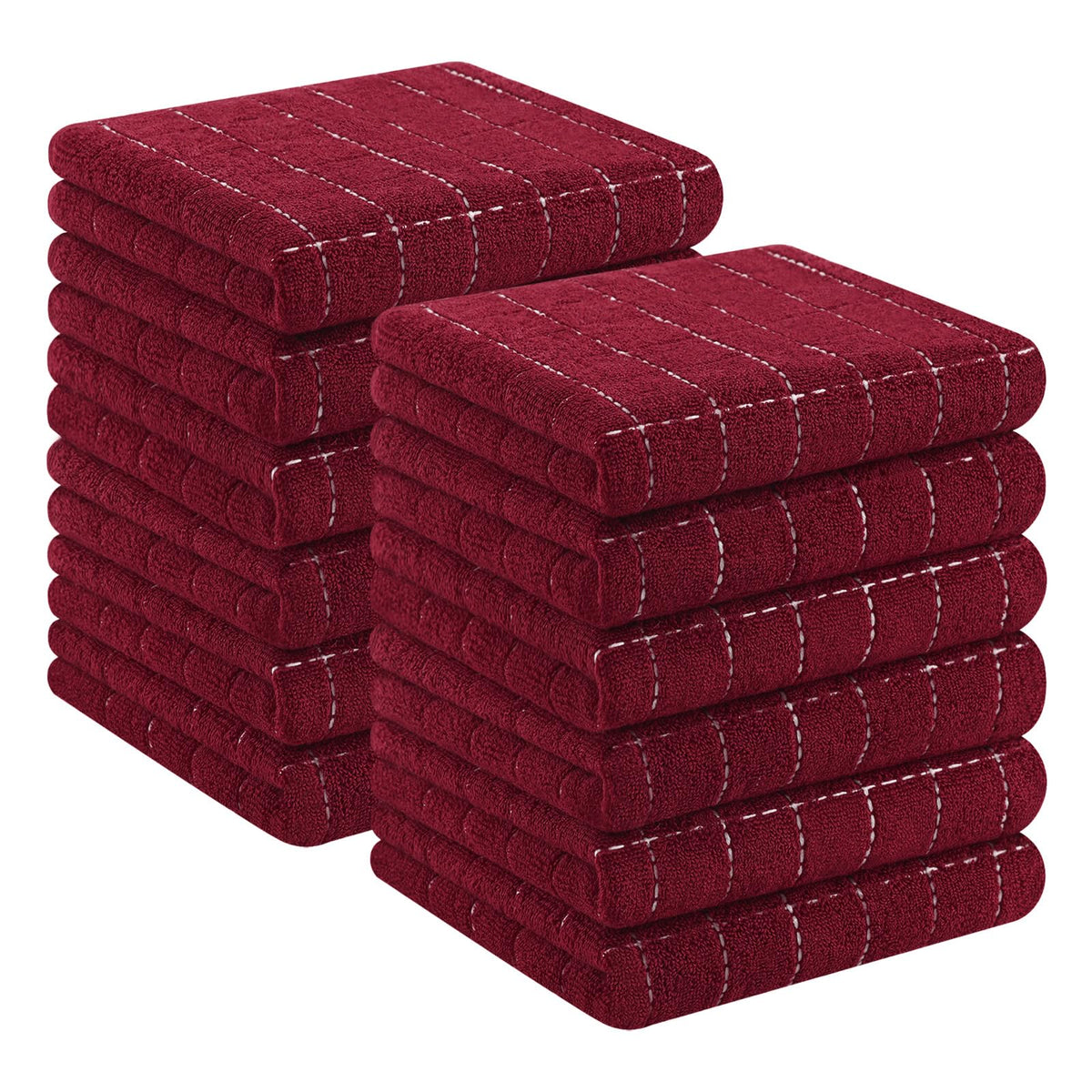 Homaxy 100% Cotton Terry Kitchen Dish Cloths, 6 Pack, Navy Blue