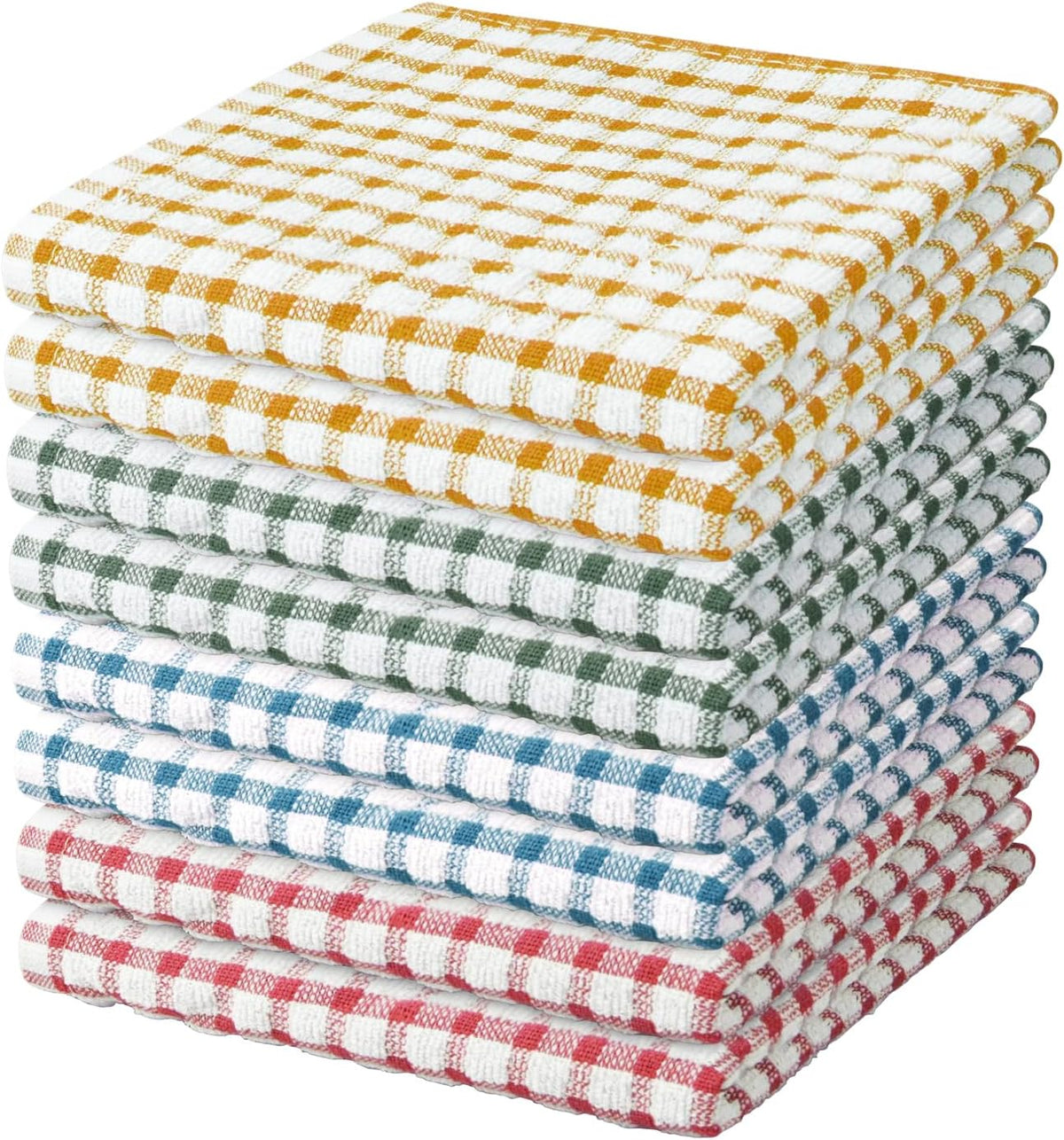 Nialnant 8 Pcs Kitchen Dish Rags,100% Cotton Soft Absorbent