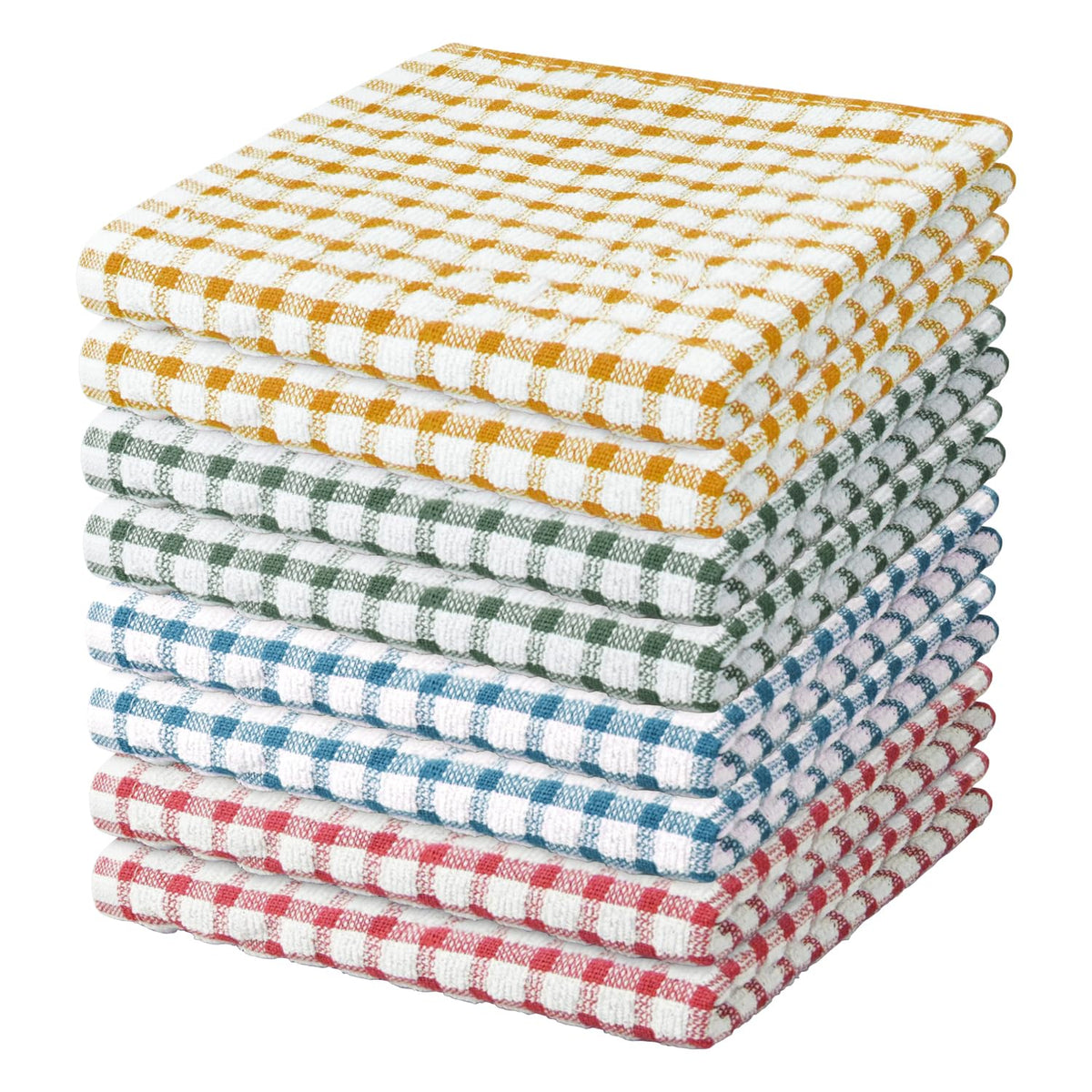 Nialnant 8 Pcs Kitchen Dish Rags,100% Cotton Soft Absorbent