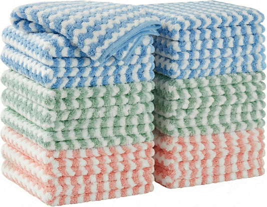 JOYMOOP Microfiber Cleaning Cloth, 18 Piece Set, Small, Multi Color