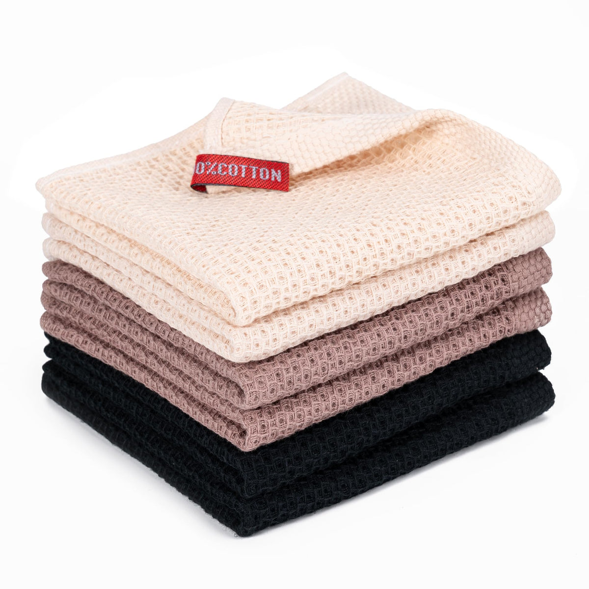 Kitchen Towels 6-Pack Kitchen Dish Cloths,100% Cotton,12x12 In,Dark Grey