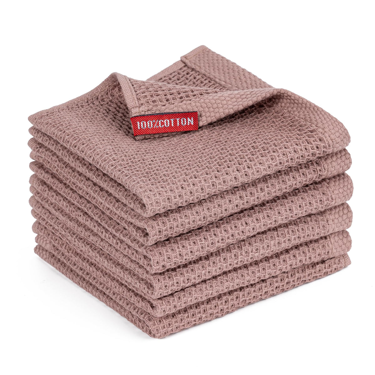Kitchen Towels 6-Pack Kitchen Dish Cloths,100% Cotton,12x12 In,Dark Grey