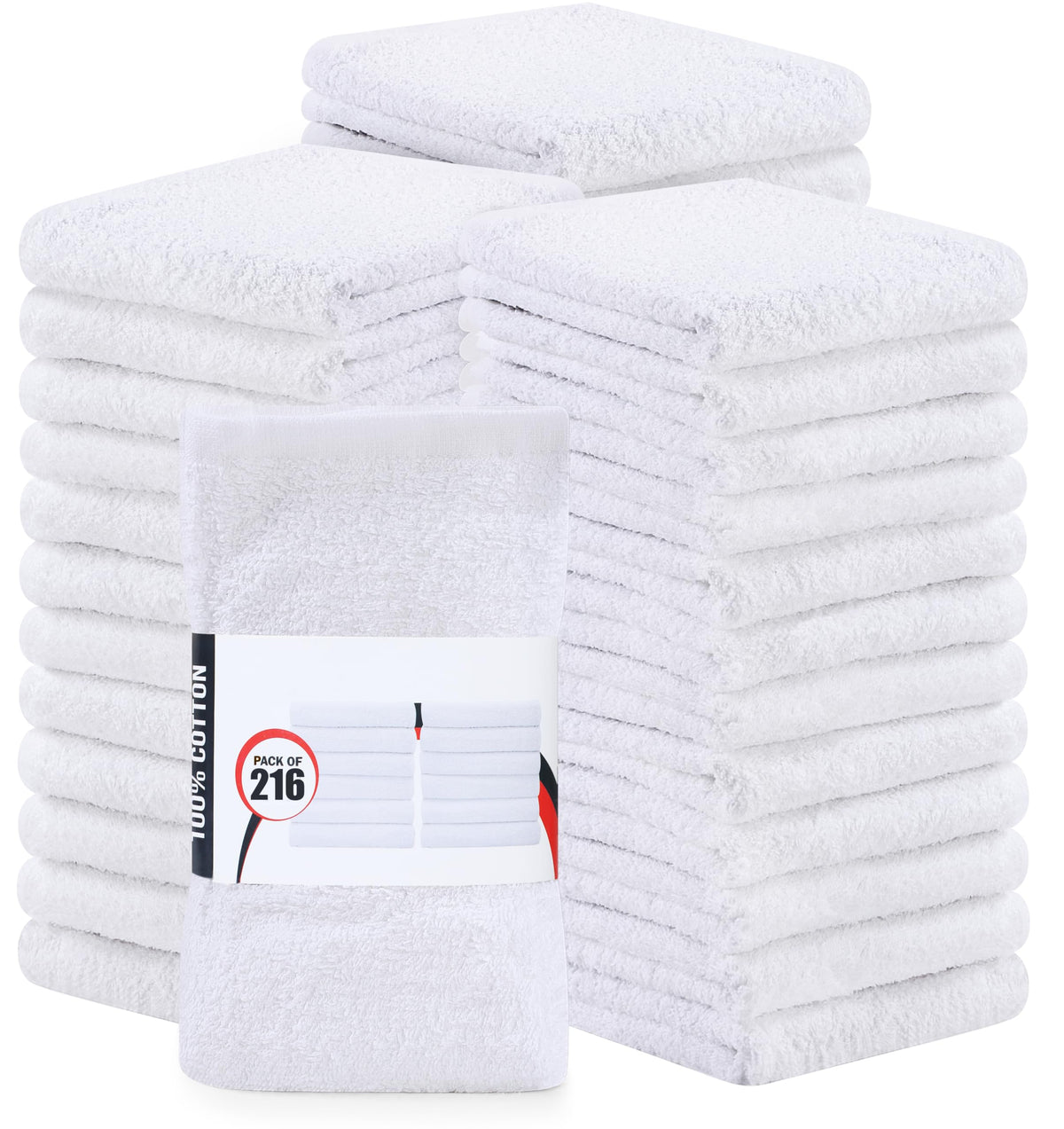 Utopia Towels Kitchen Bar Mops, Pack of 12, 16x19 in, 100% Cotton, White