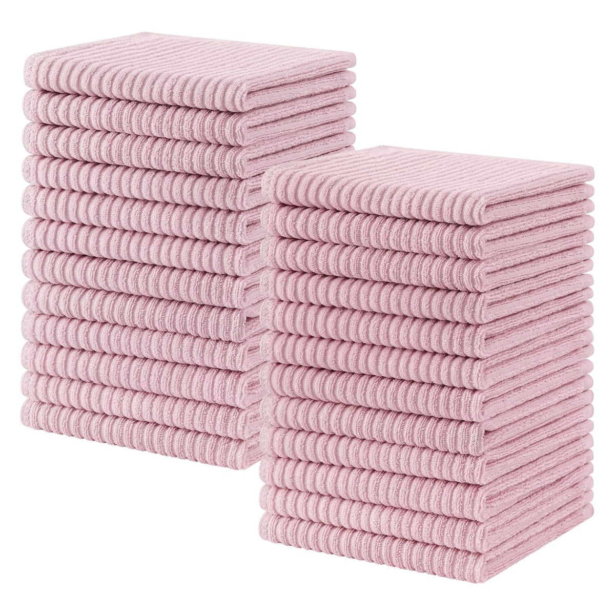 Homaxy 100% Cotton Kitchen Dish Cloths 12 Pack, 12"x12" Dish Rags, White