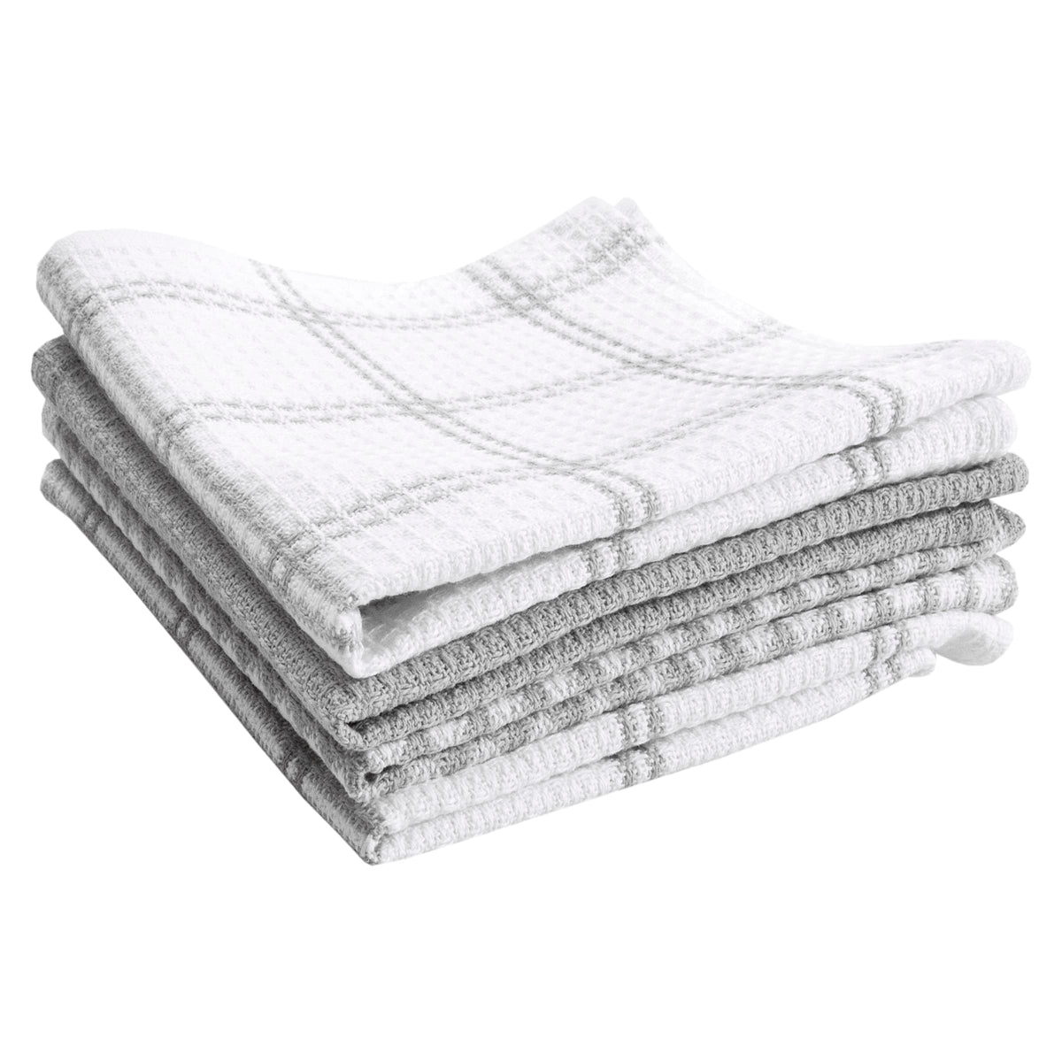 T-Fal Premium Waffle Dish Cloths: Highly Absorbent, Super Soft Long Lasting - 100% Cotton, 12"x13" Towel for Cleaning & Drying, (4-Pack), Cool