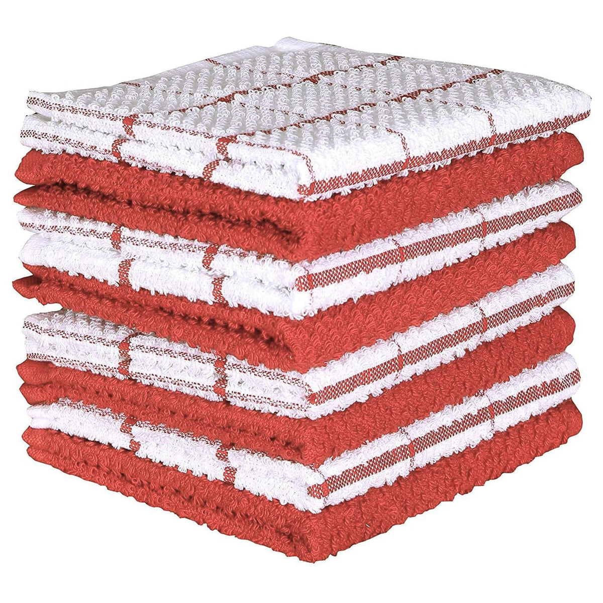 AMOUR INFINI Cotton Kitchen Dish Cloths Set of 8 – Highly Absorbent, Super Soft Premium Terry Cleaning Cloth (12"x12" Inch) Premium Dishcloths for Washing Dishes (Dark Grey)