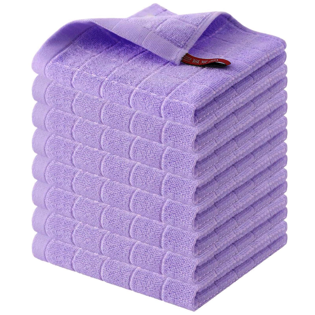 Homaxy 100% Cotton Terry Kitchen Dish Cloths, 6 Pack, Navy Blue