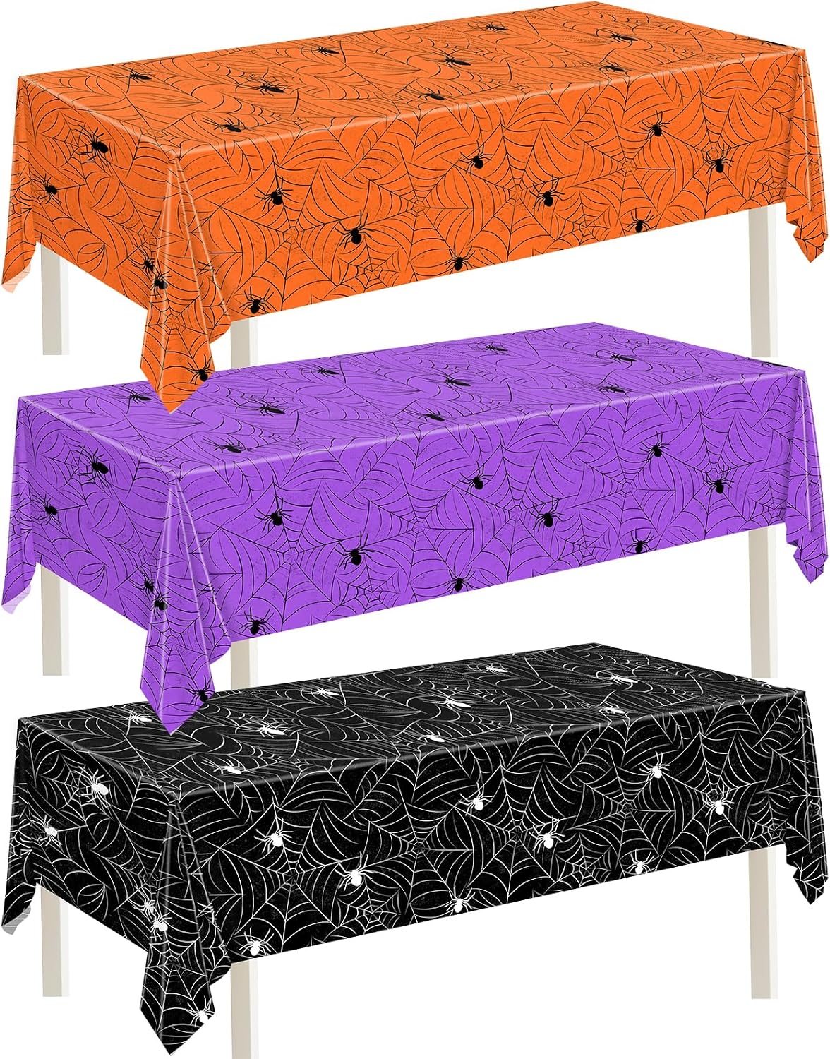 3 Pack Halloween Tablecloth Rectangular Table Halloween Party Decorations