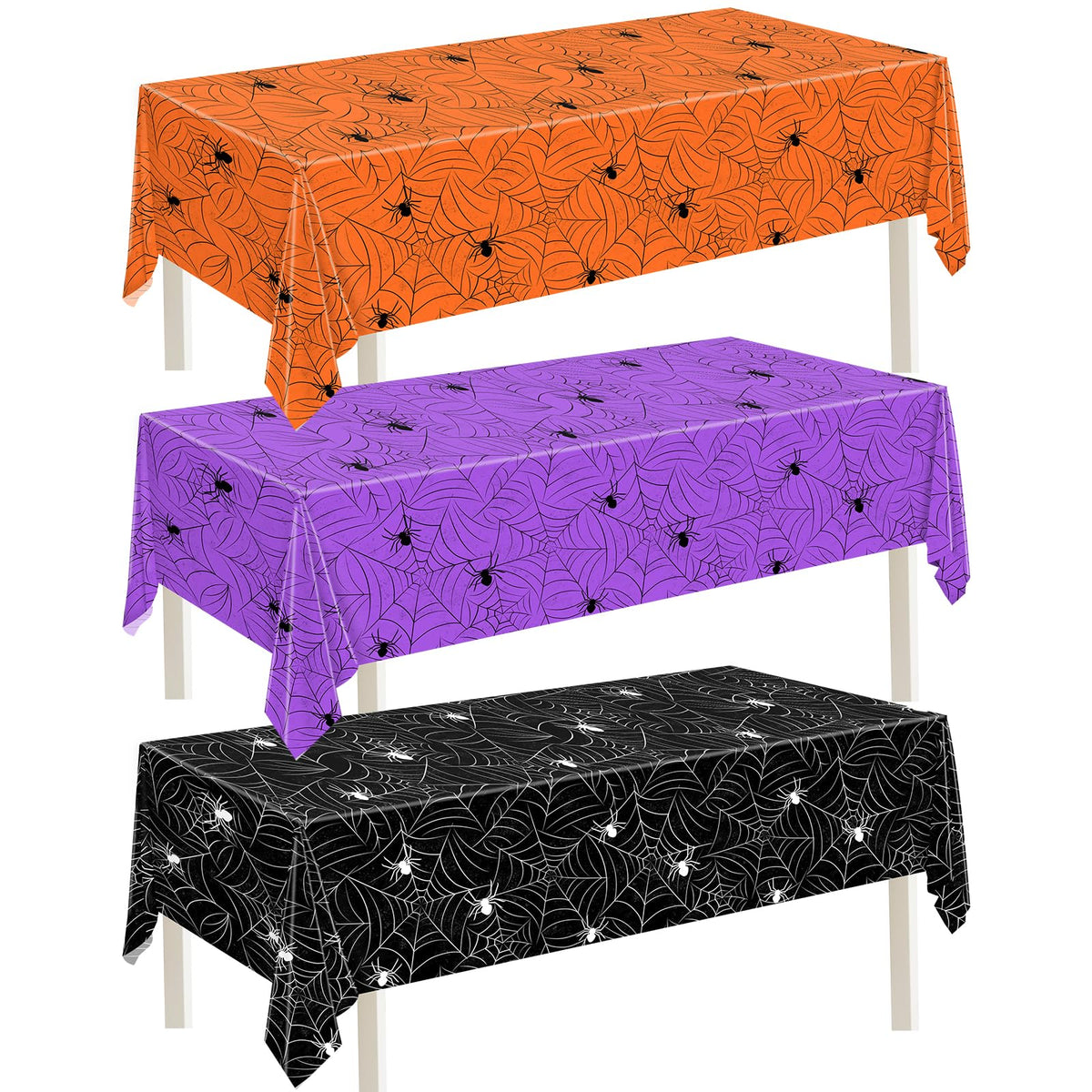3 Pack Halloween Tablecloth Rectangular Table Halloween Party Decorations