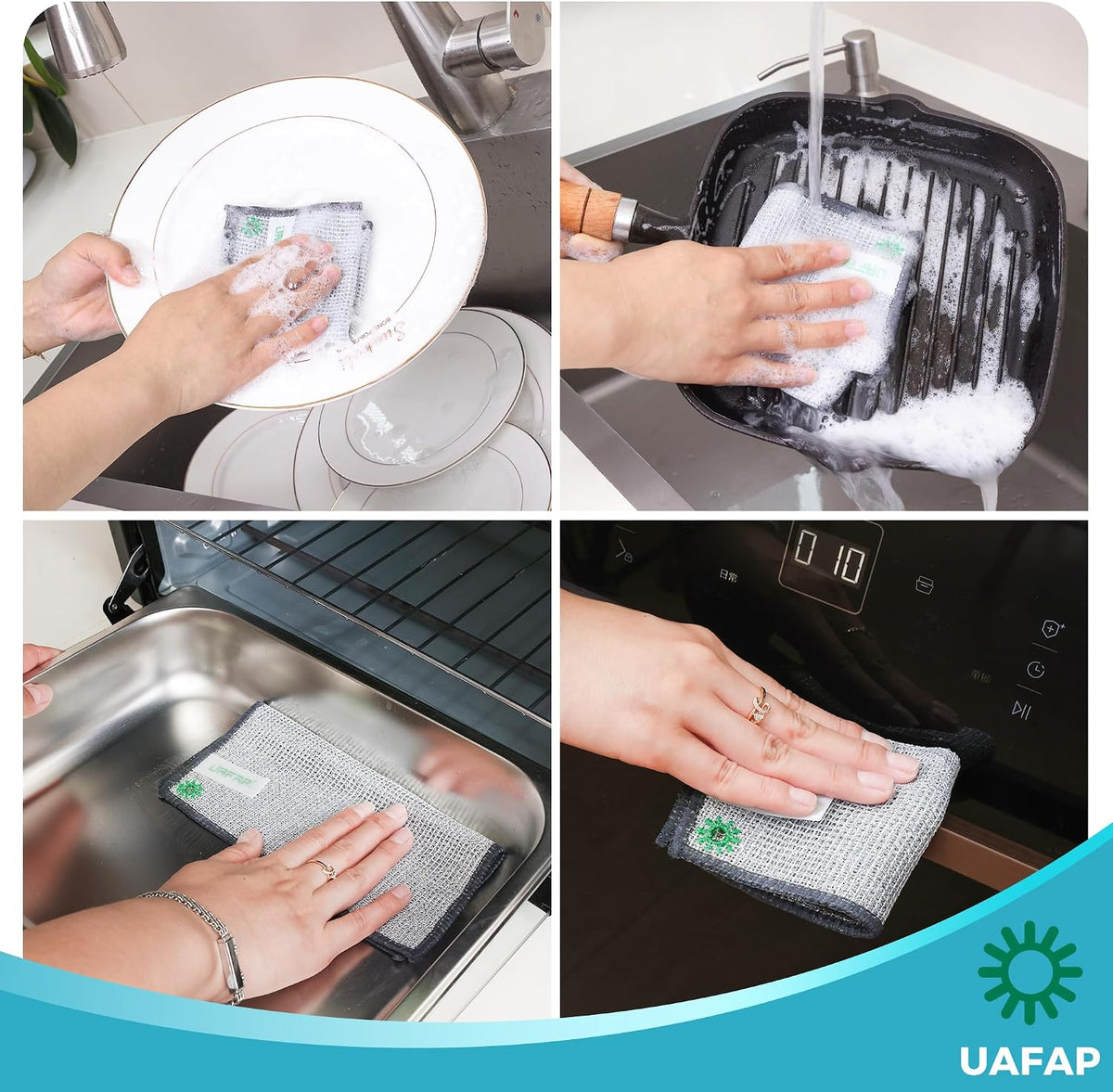 12pcs Upgrade 3-Layer Non-Scratch Steel Wool Dish Rags for Washing Dishs