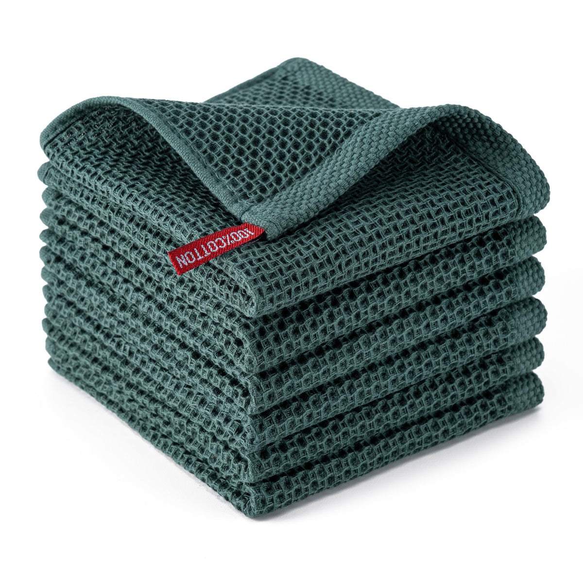 Kitchen Towels 6-Pack Kitchen Dish Cloths,100% Cotton,12x12 In,Dark Grey