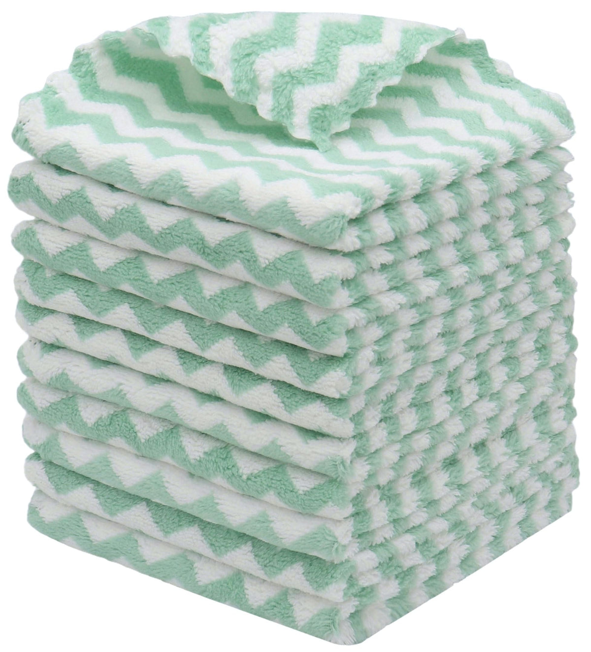 Microfiber Cleaning Cloth, 10 Pack Dish Rags, 12inx12in, Mix Color
