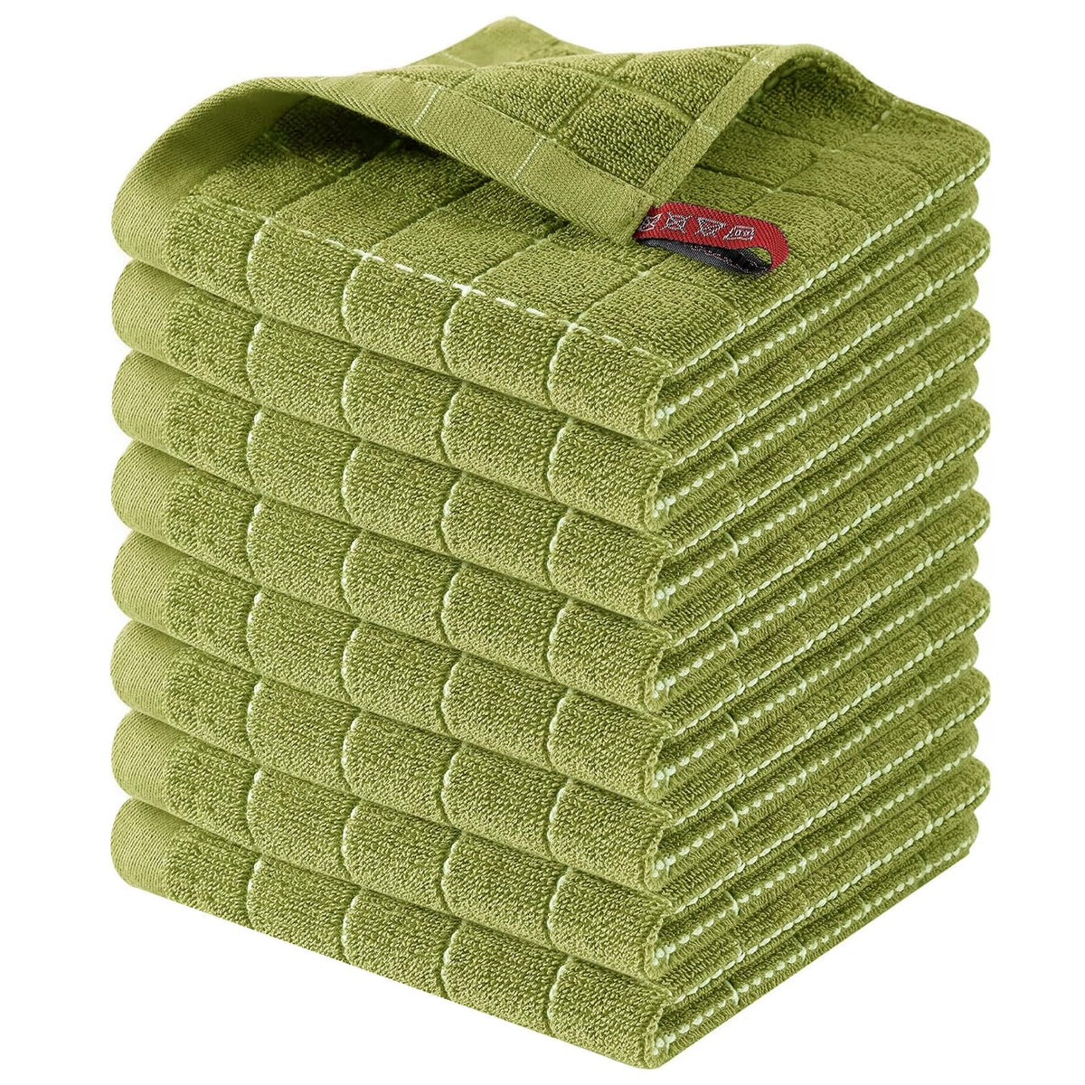 Homaxy 100% Cotton Terry Kitchen Dish Cloths, 6 Pack, Navy Blue