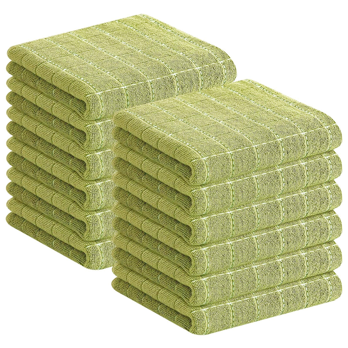 Homaxy 100% Cotton Terry Kitchen Dish Cloths, 6 Pack, Navy Blue