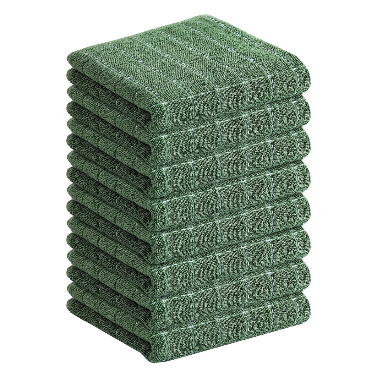 Homaxy 100% Cotton Terry Kitchen Dish Cloths, 6 Pack, Navy Blue