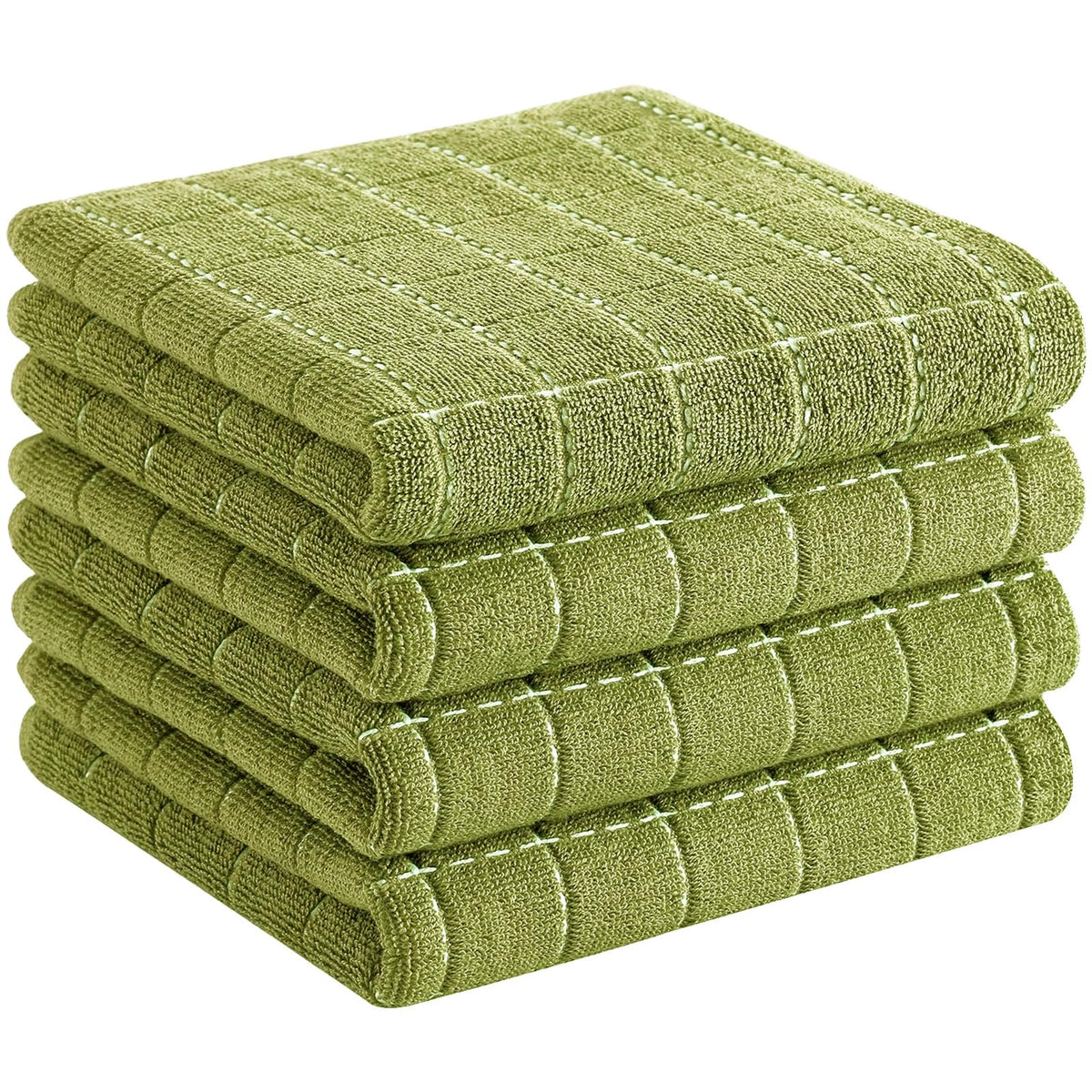 Homaxy 100% Cotton Terry Kitchen Dish Cloths, 6 Pack, Navy Blue
