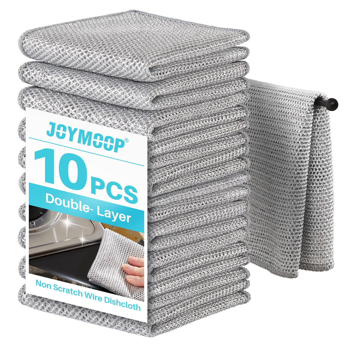 JOYMOOP Microfiber Cleaning Cloth, 18 Piece Set, Small, Multi Color