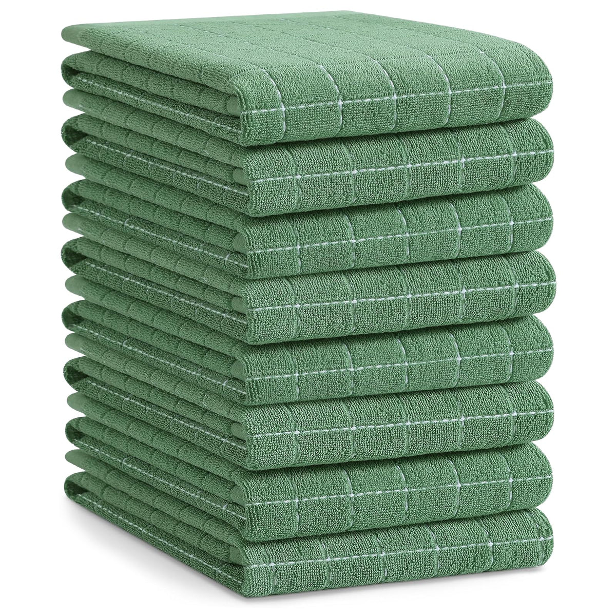 Homaxy 100% Cotton Terry Kitchen Dish Cloths, 6 Pack, Navy Blue