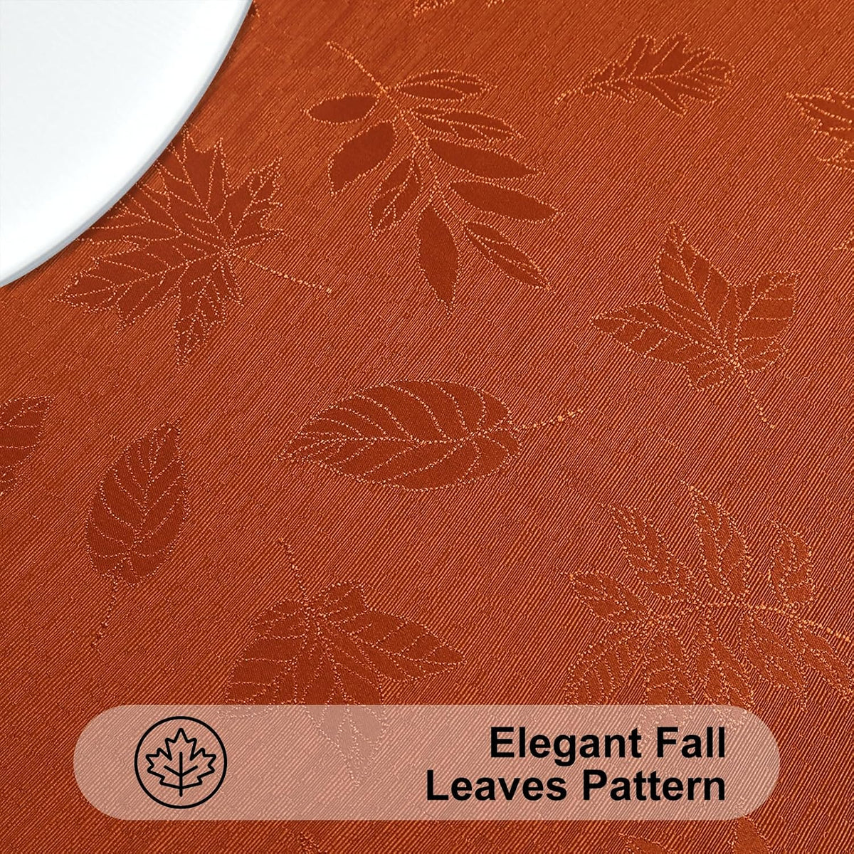 Smiry 60x84 Inch Thanksgiving Jacquard Rectangle Table Cloth for Fall
