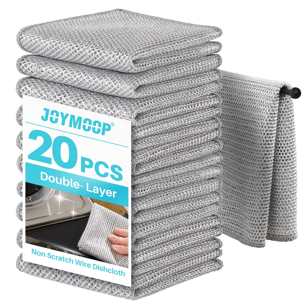 JOYMOOP Microfiber Cleaning Cloth, 18 Piece Set, Small, Multi Color