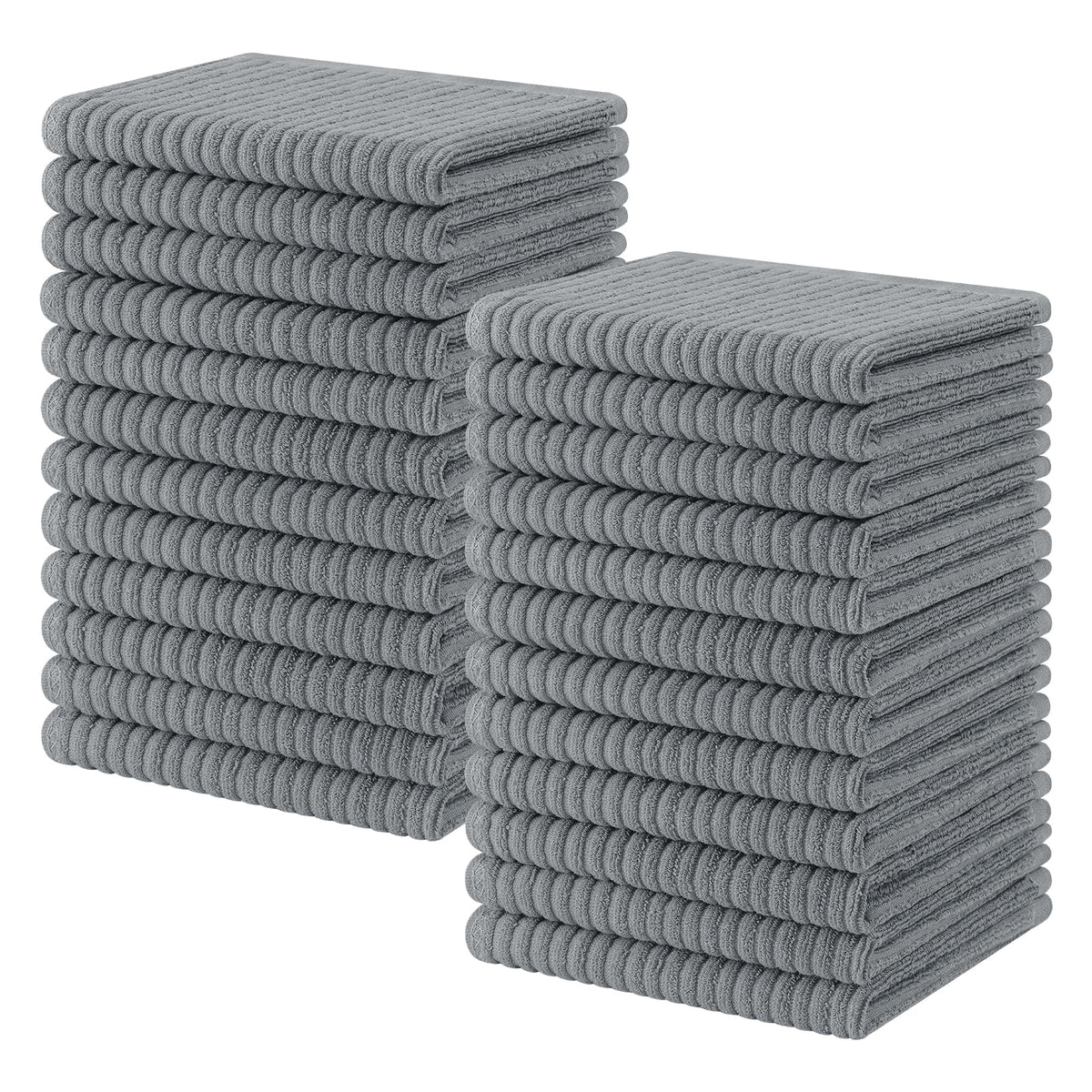 Homaxy 100% Cotton Kitchen Dish Cloths 12 Pack, 12"x12" Dish Rags, White