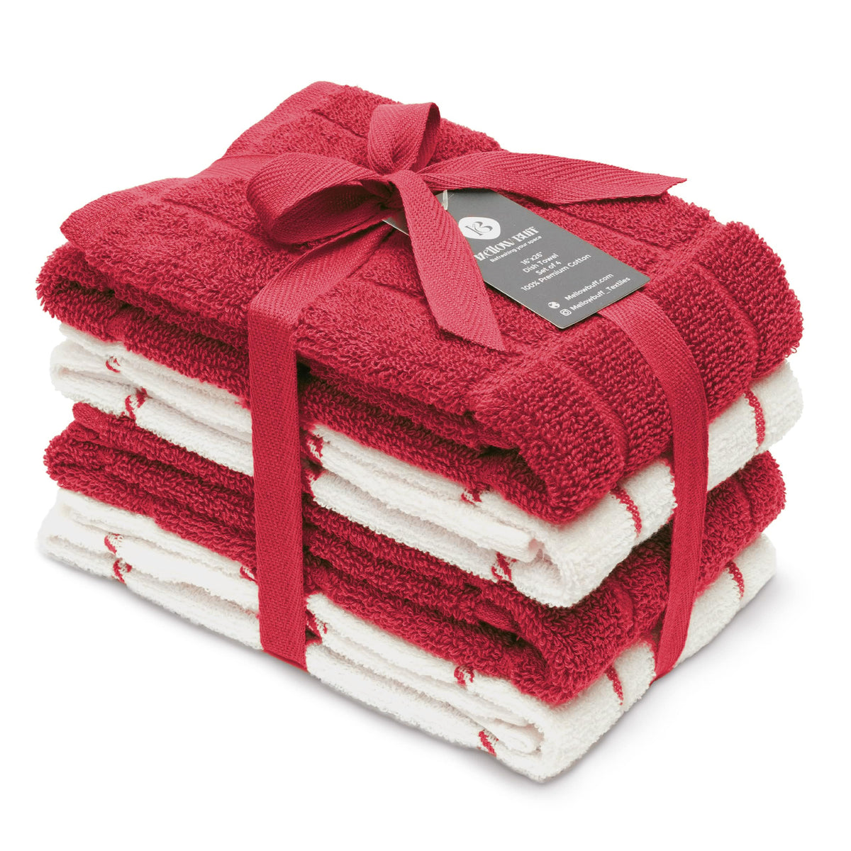 100% Cotton Terry Dish Towels, 4 pack16 x26 Inches, Super Soft and Absorbent Kitchen Towels, Perfect for Kitchen Cleaning and Dish Washing | Yellow