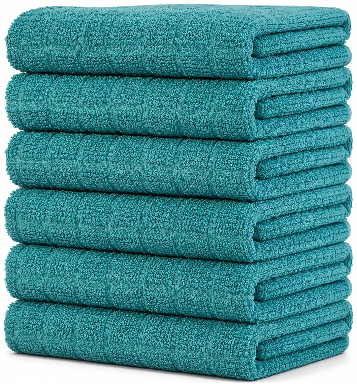 Bumble Dish Cloths (8-Pack), 100% Cotton Kitchen Towels, 12"x12" - Gray