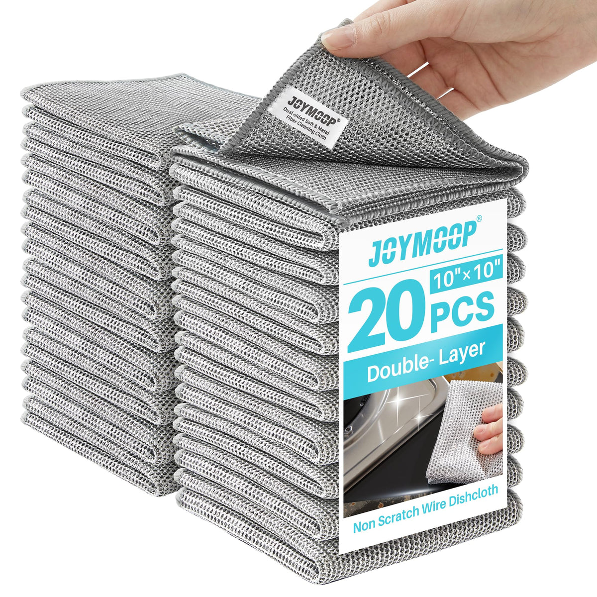 JOYMOOP Microfiber Cleaning Cloth, 18 Piece Set, Small, Multi Color