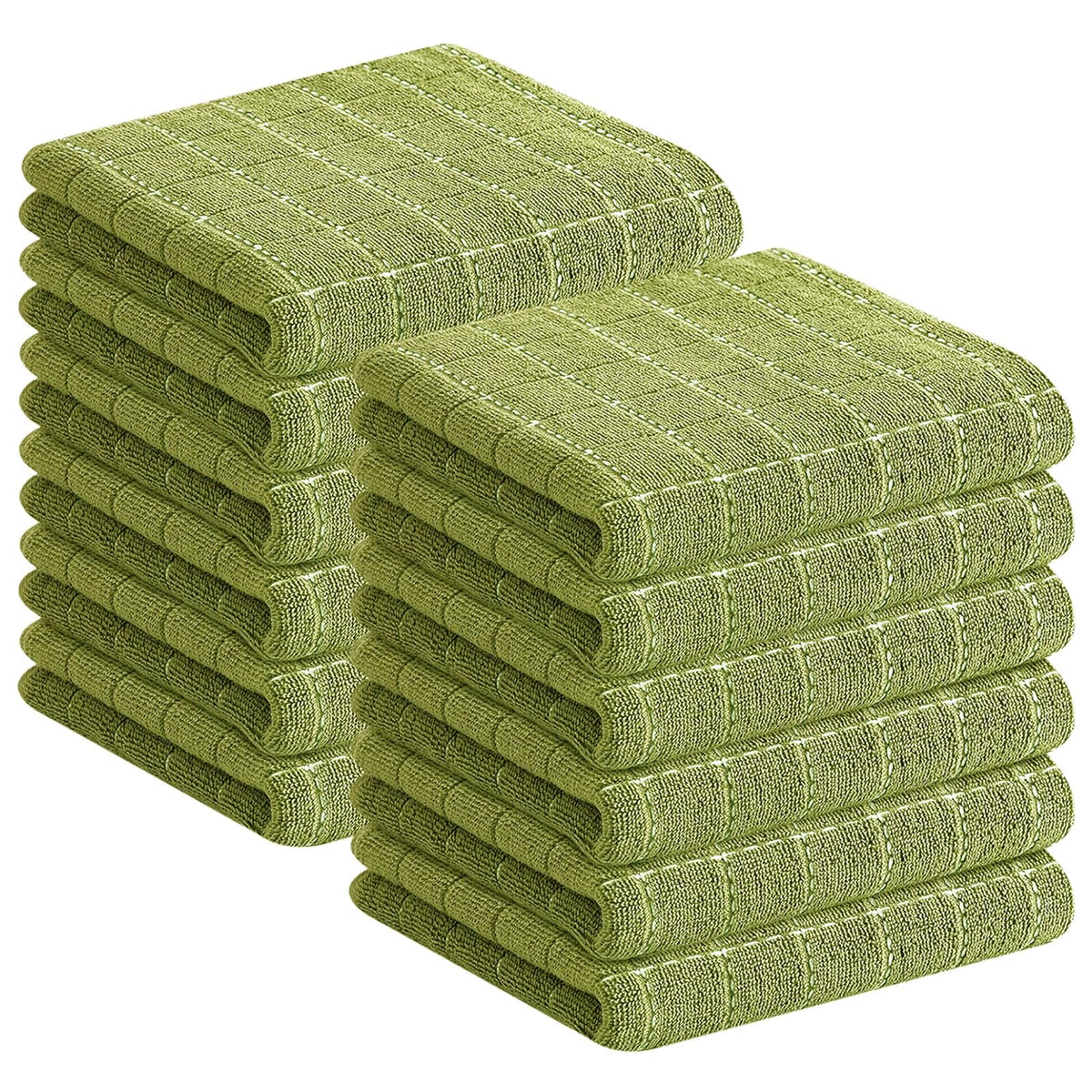 Homaxy 100% Cotton Terry Kitchen Dish Cloths, 6 Pack, Navy Blue