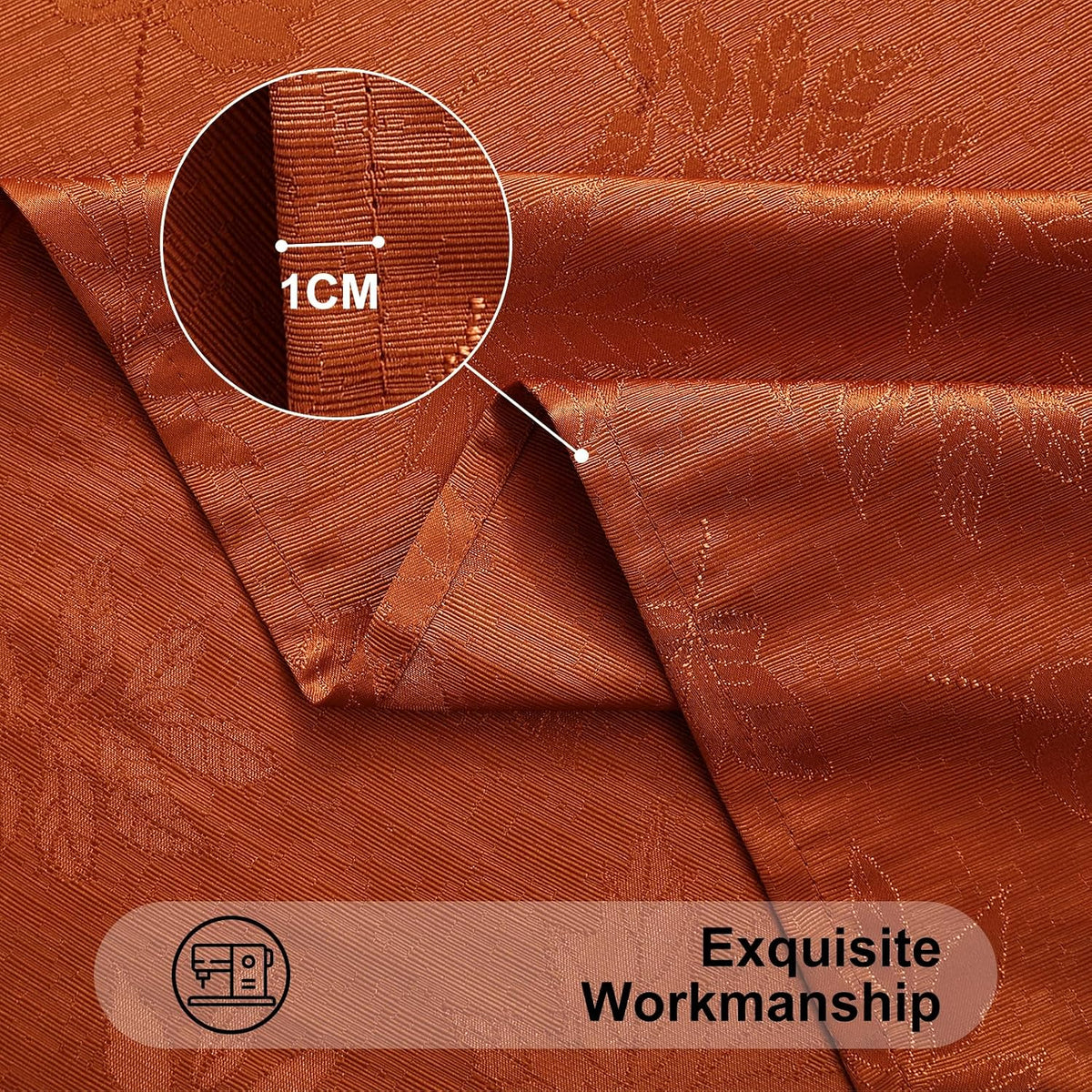 Smiry 60x84 Inch Thanksgiving Jacquard Rectangle Table Cloth for Fall