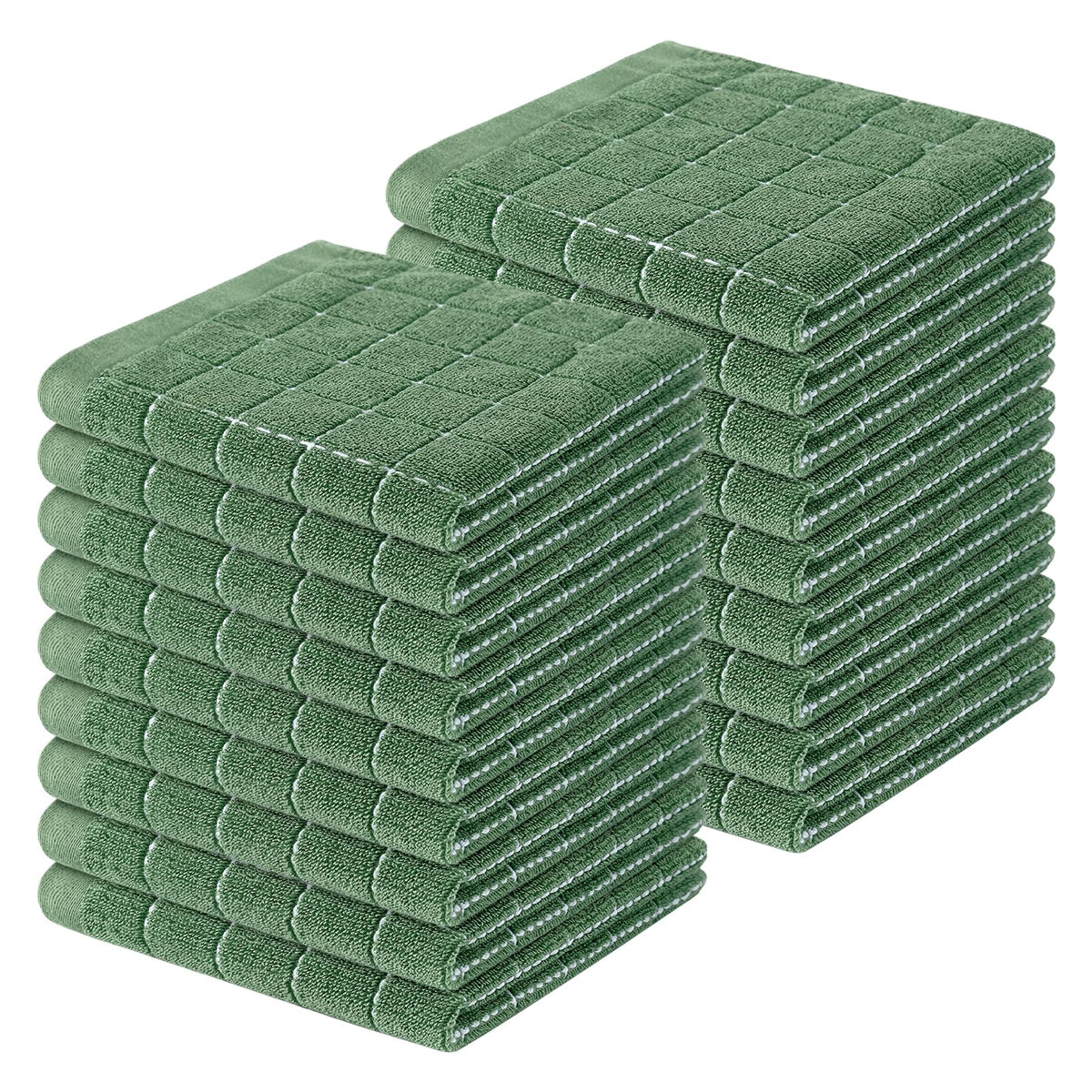 Homaxy 100% Cotton Terry Kitchen Dish Cloths, 6 Pack, Navy Blue