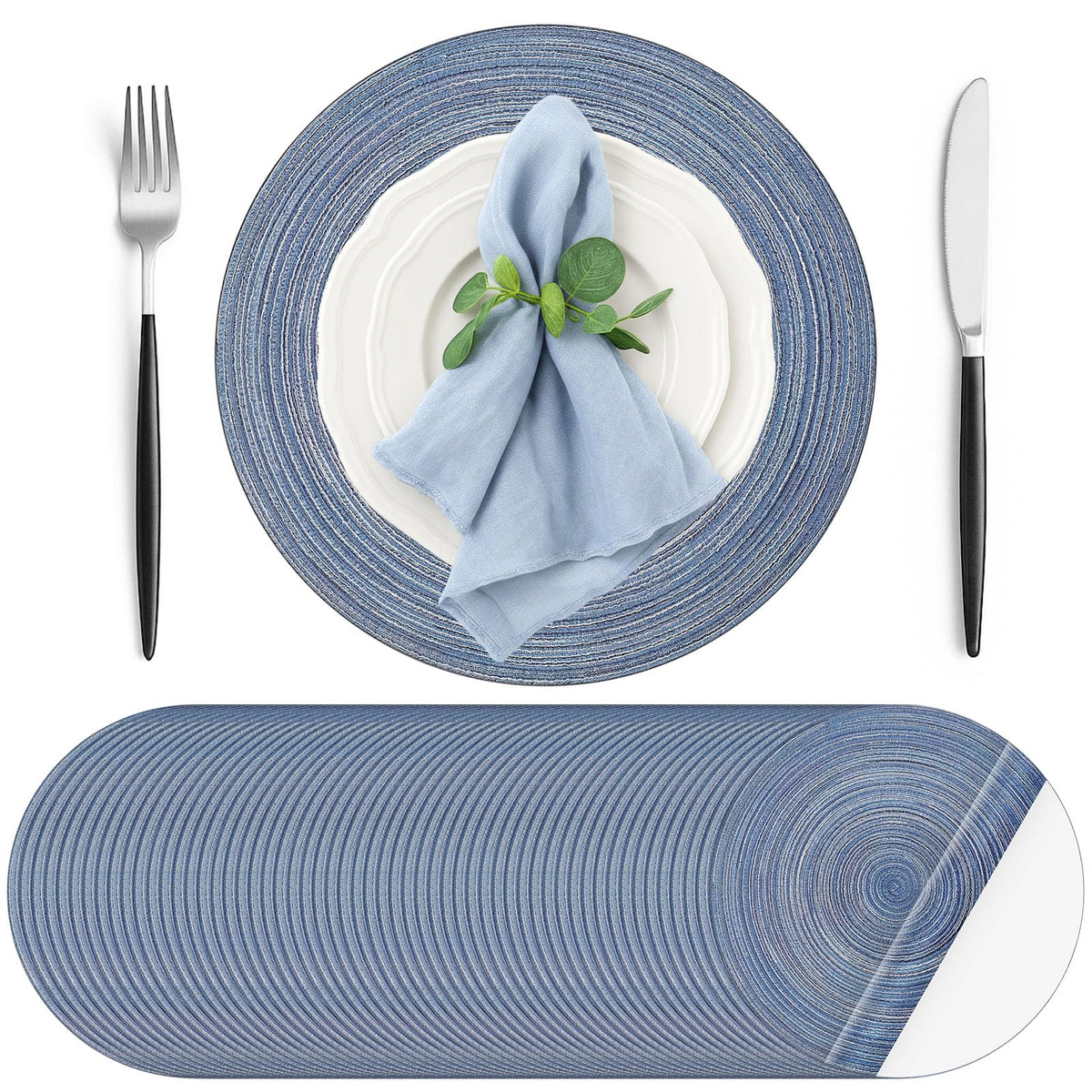 Geosar 100 Pcs Disposable Paper Placemat Cotton Woven 13'', Beige