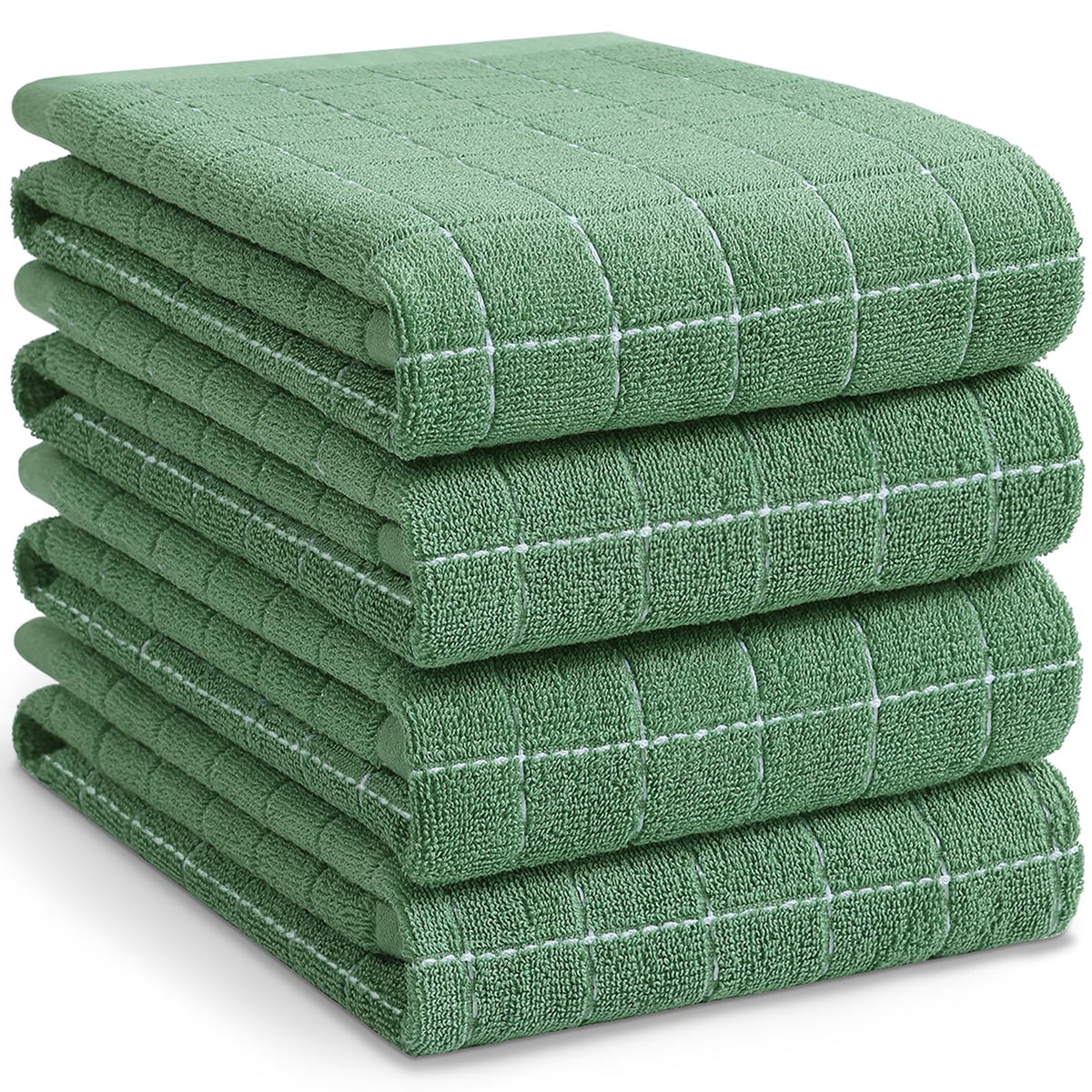 Homaxy 100% Cotton Terry Kitchen Dish Cloths, 6 Pack, Navy Blue