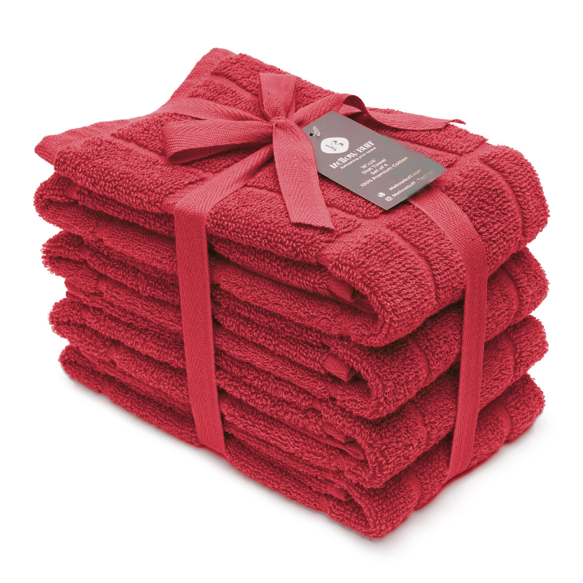 100% Cotton Terry Dish Towels, 4 pack16 x26 Inches, Super Soft and Absorbent Kitchen Towels, Perfect for Kitchen Cleaning and Dish Washing | Yellow