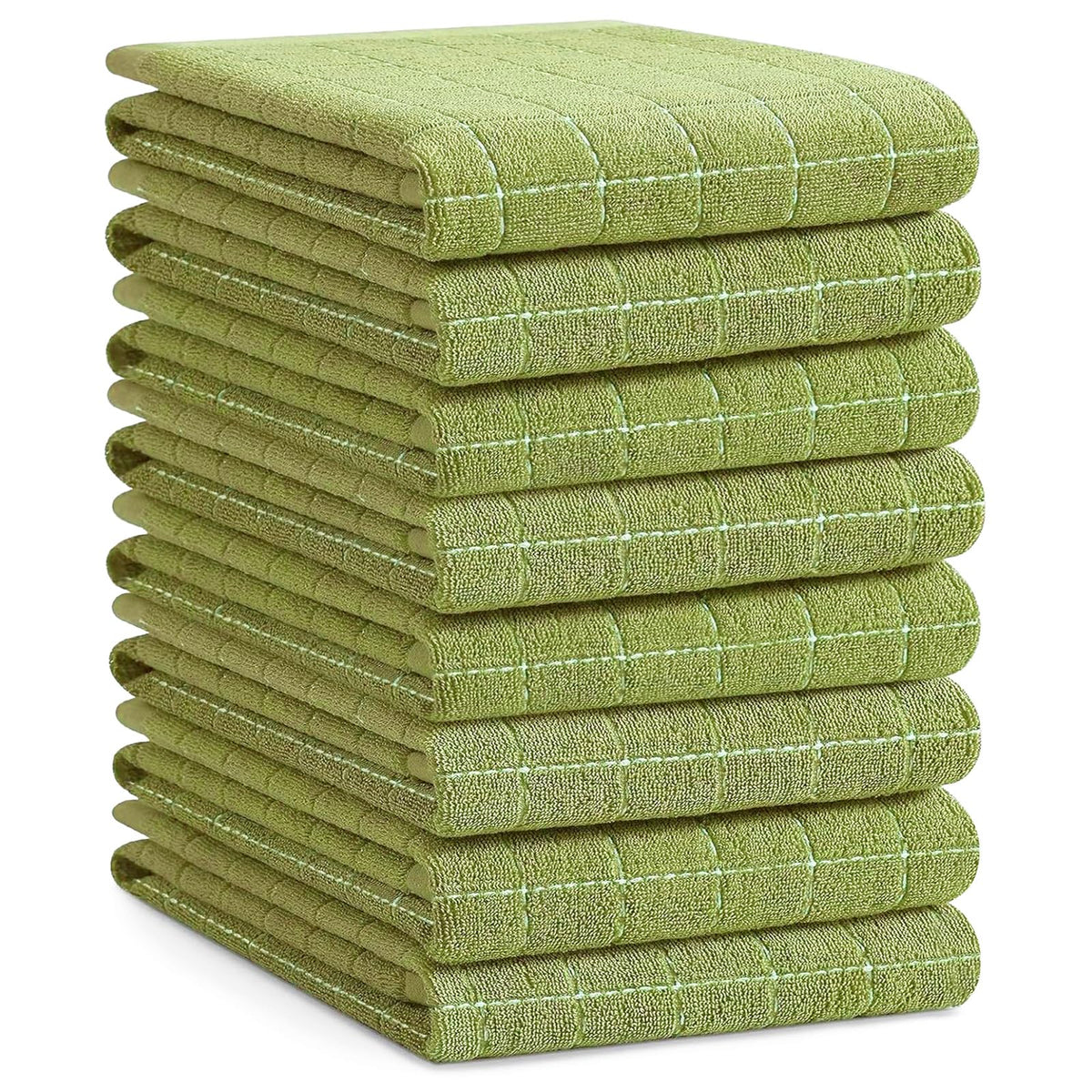 Homaxy 100% Cotton Terry Kitchen Dish Cloths, 6 Pack, Navy Blue