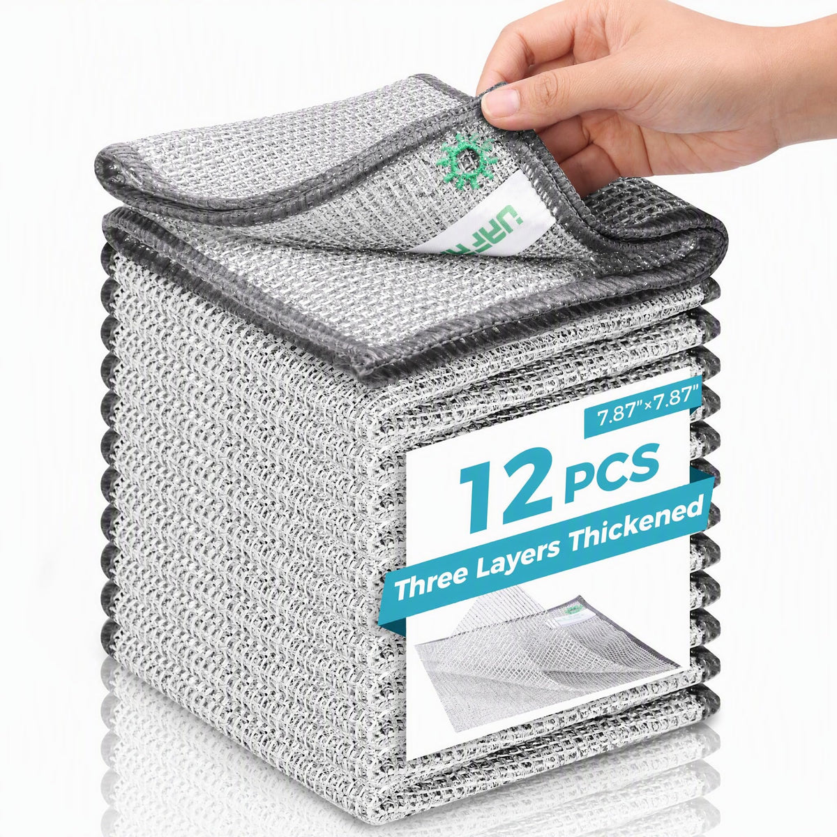 12pcs Upgrade 3-Layer Non-Scratch Steel Wool Dish Rags for Washing Dishs