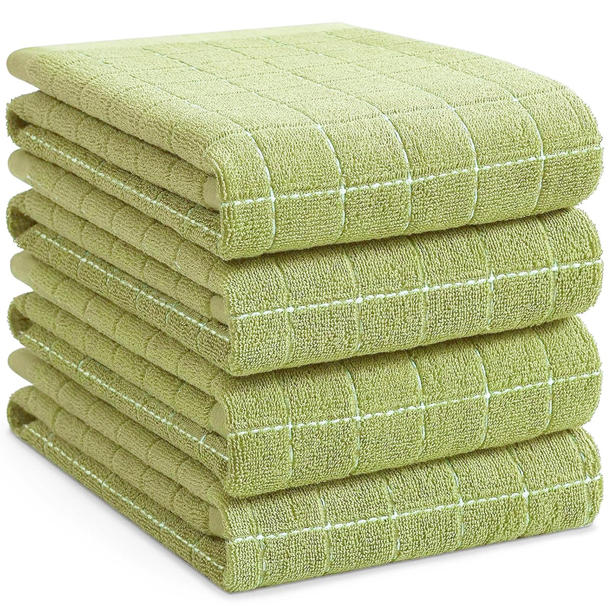 Homaxy 100% Cotton Terry Kitchen Dish Cloths, 6 Pack, Navy Blue