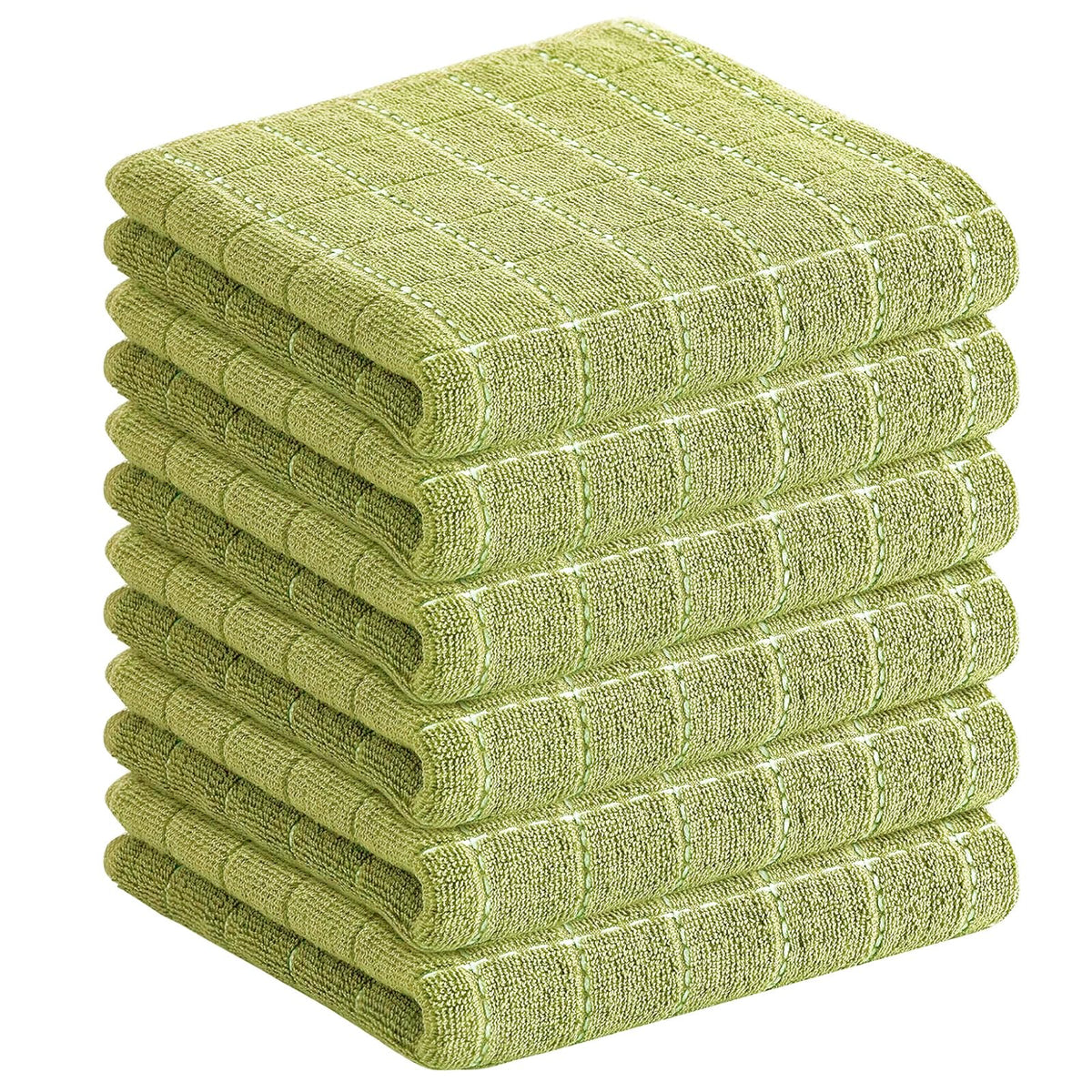 Homaxy 100% Cotton Terry Kitchen Dish Cloths, 6 Pack, Navy Blue