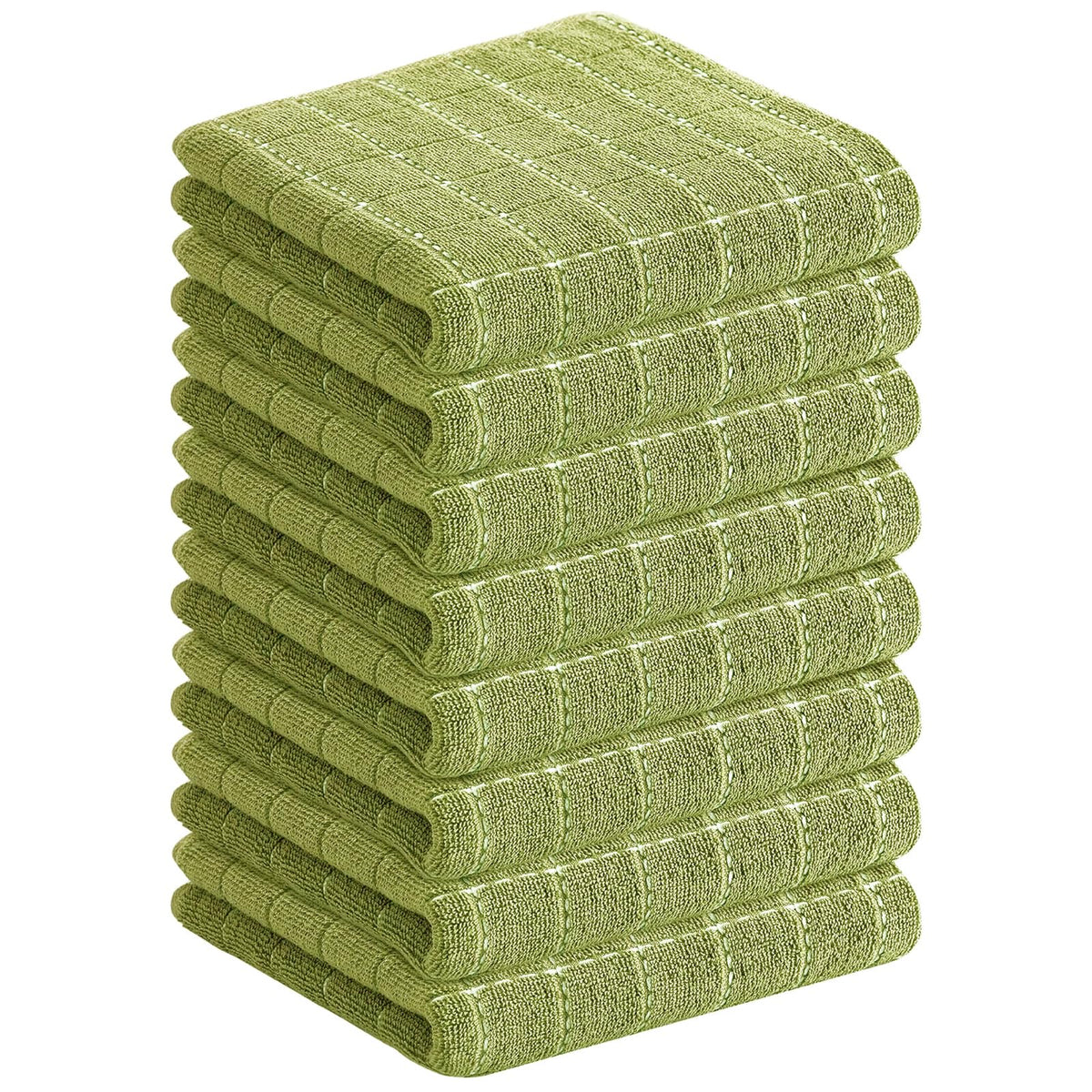 Homaxy 100% Cotton Terry Kitchen Dish Cloths, 6 Pack, Navy Blue