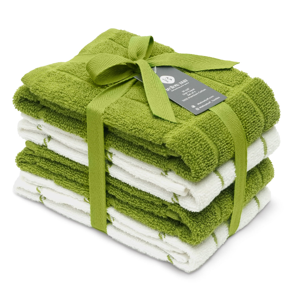 100% Cotton Terry Dish Towels, 4 pack16 x26 Inches, Super Soft and Absorbent Kitchen Towels, Perfect for Kitchen Cleaning and Dish Washing | Yellow